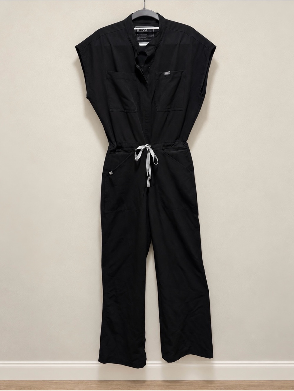 Rafaela wide leg figs jumpsuit black
